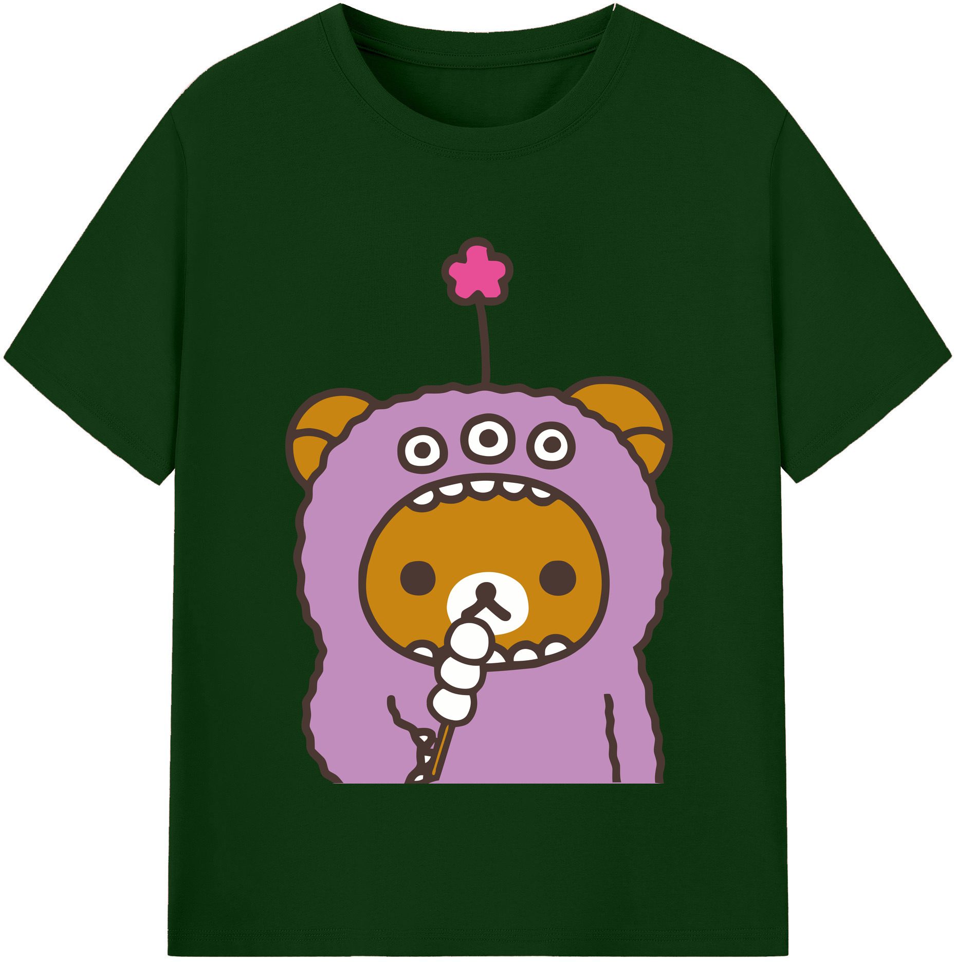 （画像用） リラックマ リラックマ キイロイトリ Rilakkuma Korilakkuma Kiiroitori 綿100％半袖Tシャツ（フロントプリント）